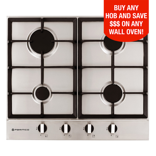 Parmco 600 4 Burner Stainless Steel Gas Hob