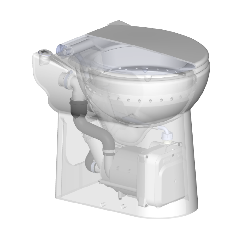 Load image into Gallery viewer, SaniCompact C43 Macerator Toilet & Pump, Grey Water and Black Water Pump