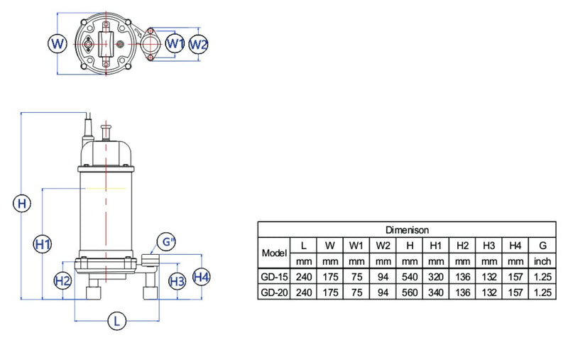 Load image into Gallery viewer, Trevoli GDH-20A Submersible Pump
