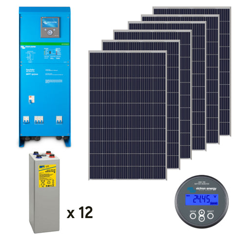 Off-Grid Solar Panel Kit with Solar Panels, Battery and Inverter