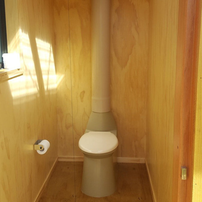 BioLoo Composting Toilet includes a vent to help reduce smell