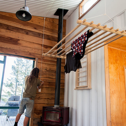 Pulley Laundry Rack, allows for quick drying of clothes