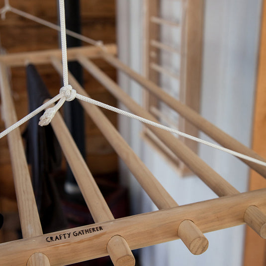 Pulley Laundry Rack, lifts your laundry out of the way