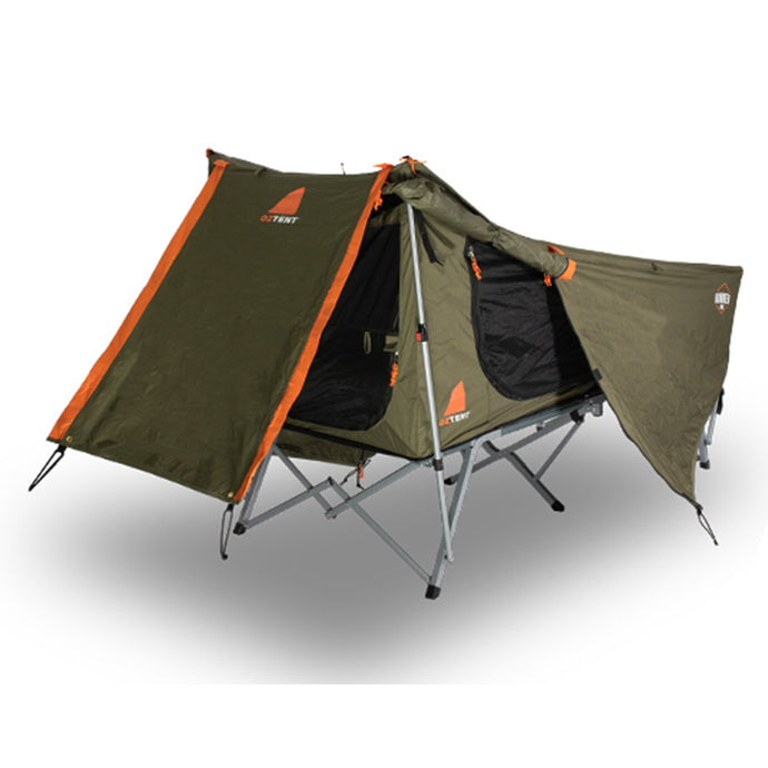 Oztent Bunker Pro Tent designed to go on top of a stretcher