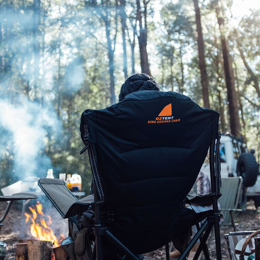 Oztent  King Goanna Camping Chair, great for relaxing around the camp fire